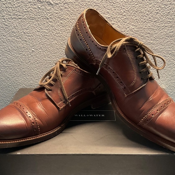 Wall+Water cap toe leather Derby shoe in cognac color Used size 8.5m main image 4